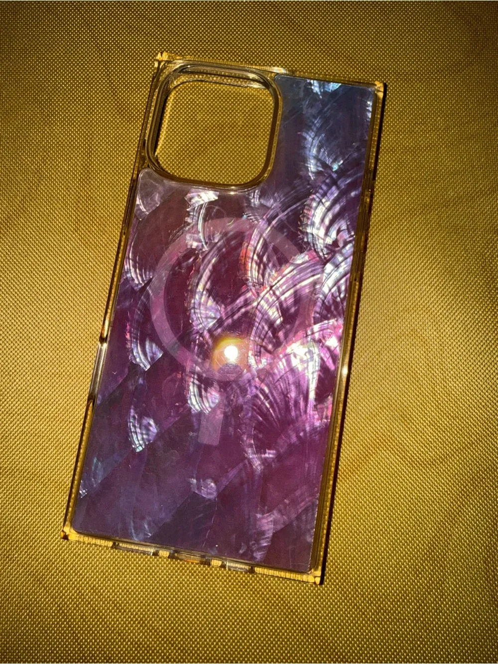 Purple Patterned Clear Bumper Phone Case - Unbranded